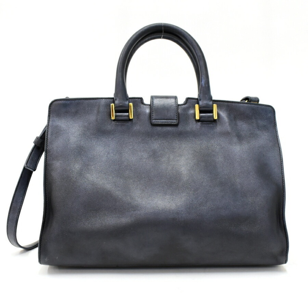 Saint Laurent Bag Leather Navy Blue PARIS - Picture 3 of 9